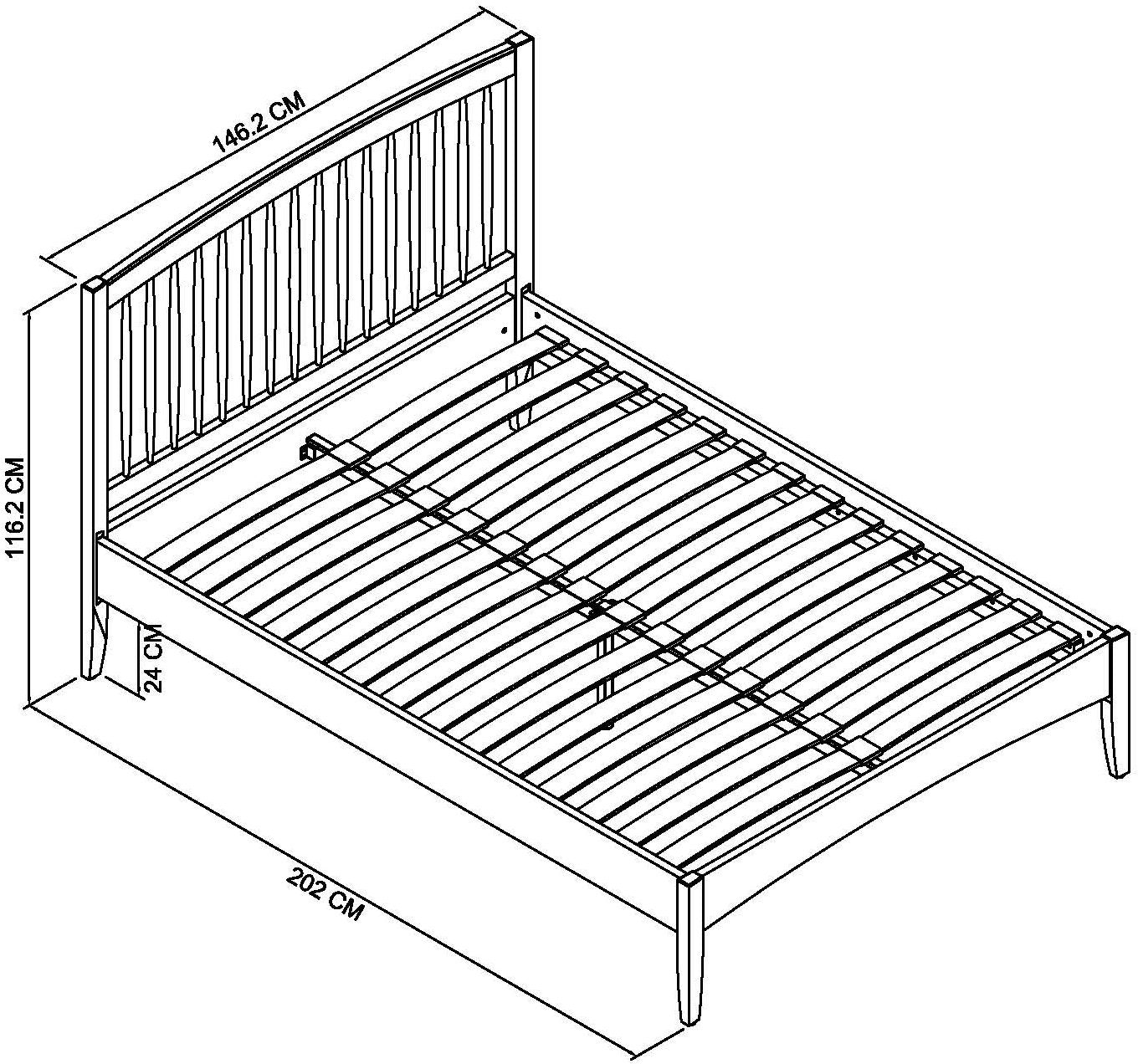 GUIA 135CM SPINDLE LOW FOOTEND BEDSTEAD