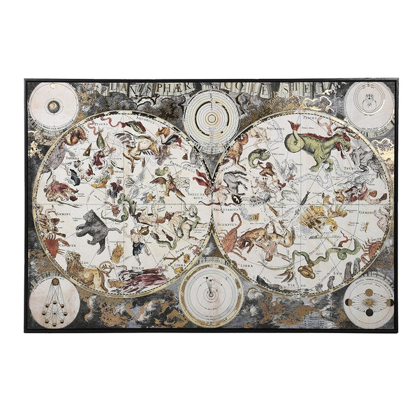 ZODIAC FRAMED MAP
