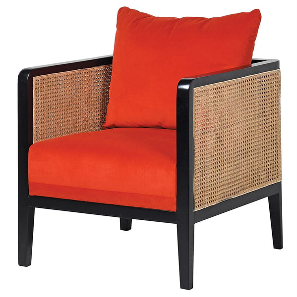 DUTCH BURNT ORANGE RATTAN CHAIR