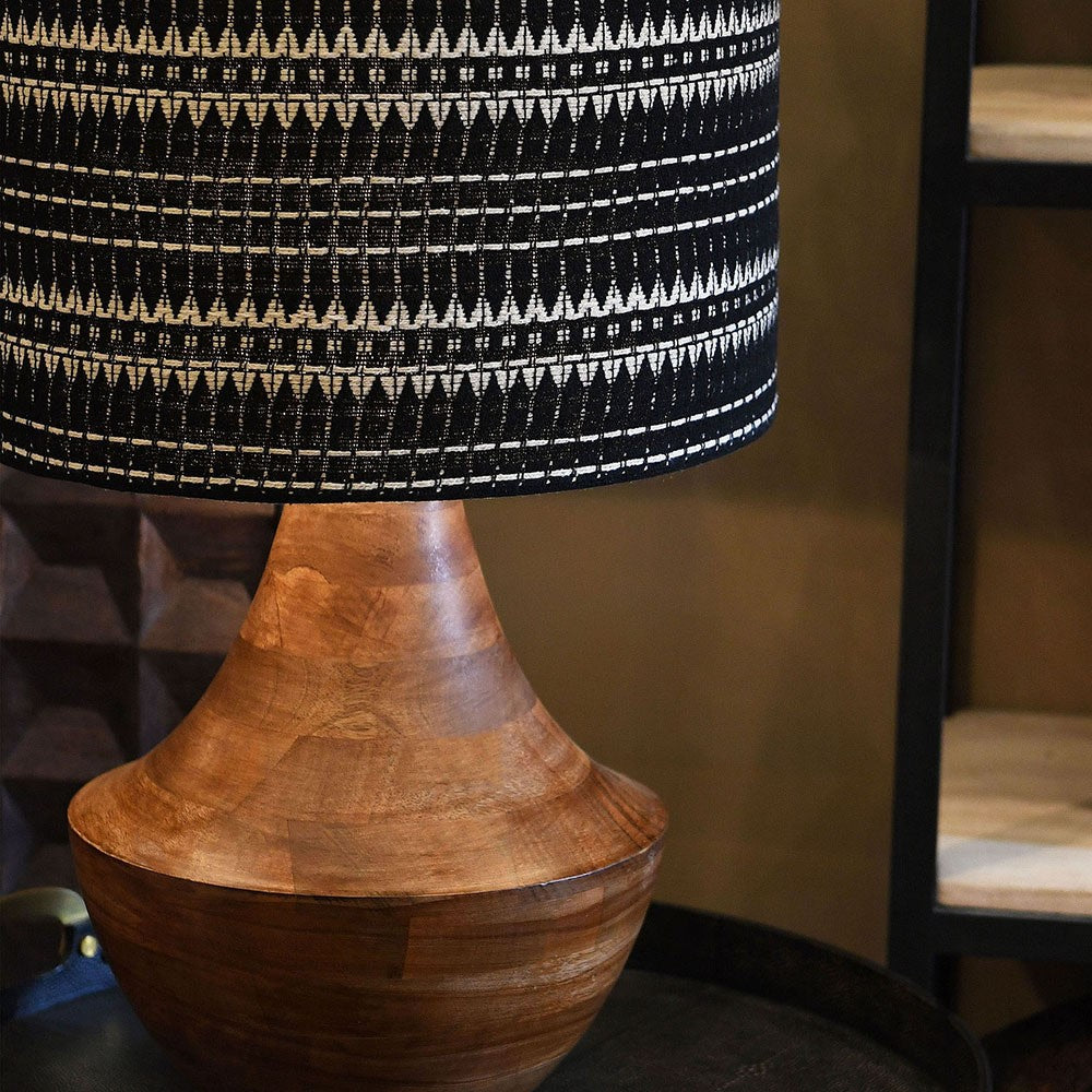 BATH  WOOD HANDWOWEN LAMP