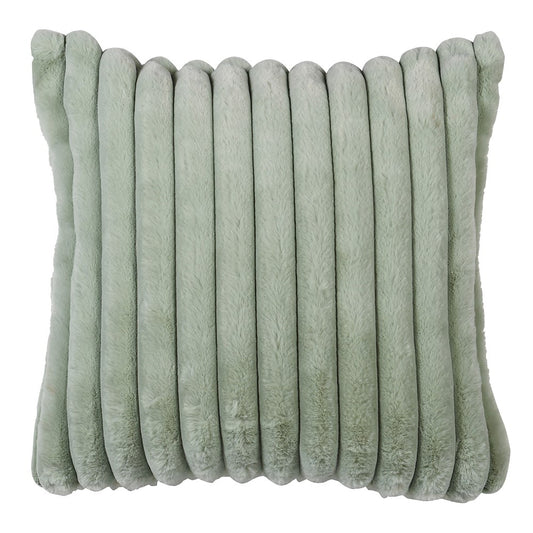 OLIVE RIBBED CUSHION 45cm X 45cm
