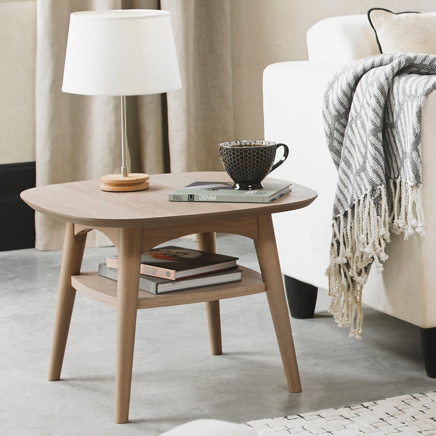 ODENSE LAMP TABLE WITH SHELF