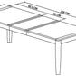 LEONA 6-8 EXTENSION DINING TABLE