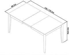 RIGA 4-6 EXTENSION DINING TABLE