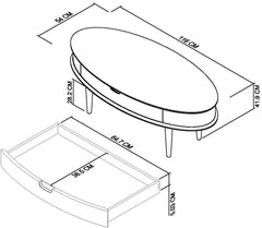 ODENSE COFFEE TABLE WITH DRAWERS