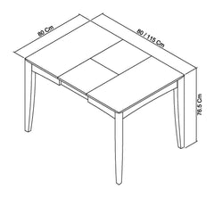 JOSHUA 2-4 EXTENSION DINING TABLE