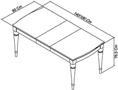 PHUKET 4-6 EXTENSION DINING TABLE