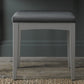 GUIA STOOL GUNMETAL FABRIC