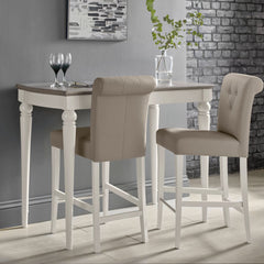PHUKET UPHOLSTERED GREY BONDED BAR STOOL