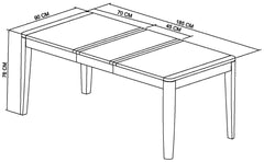 LEONA 4-6 EXTENSION DINING TABLE