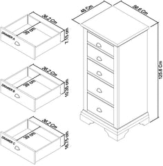 RHODES 5 DRAWER TALL CHEST