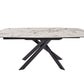 TEXAS 130CM EXTENDING TABLE WHITE MARBLE