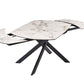 TEXAS 130CM EXTENDING TABLE WHITE MARBLE