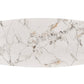 TEXAS 130CM EXTENDING TABLE WHITE MARBLE