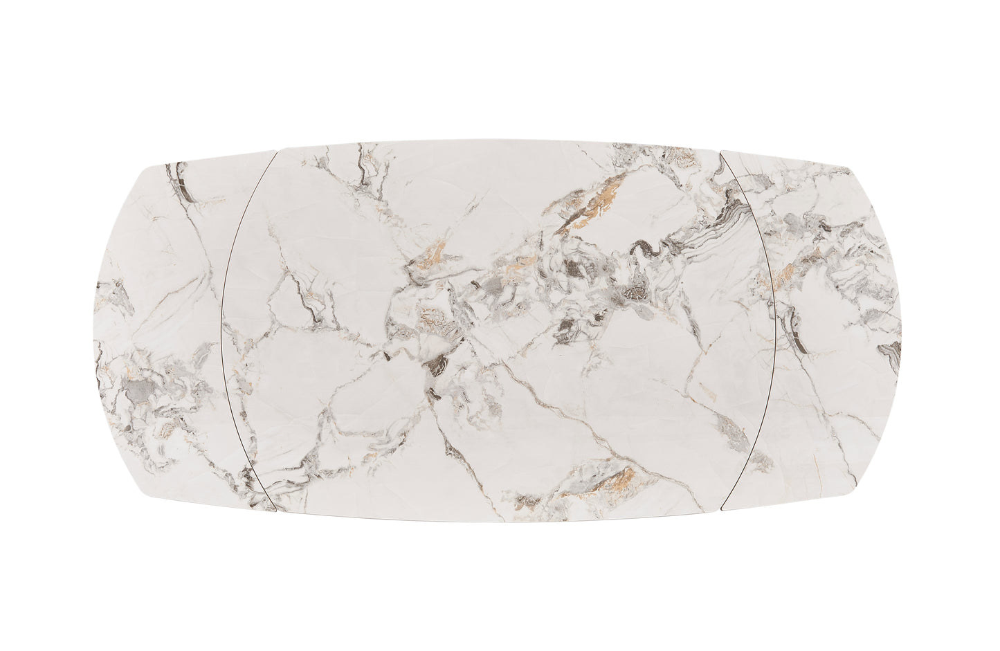 TEXAS 130CM EXTENDING TABLE WHITE MARBLE