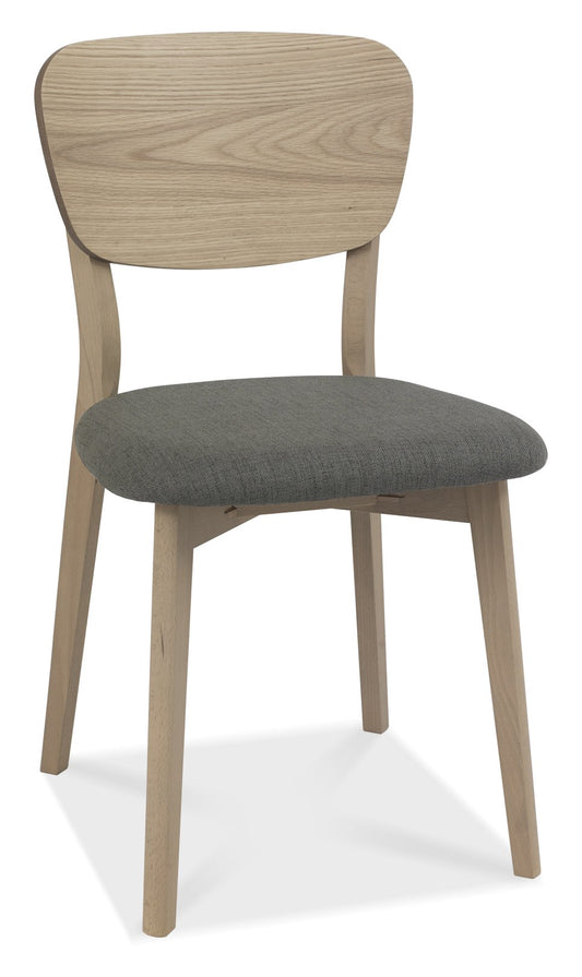 ODENSE VENEER BACK CHAIR - COLD STEEL FABRIC