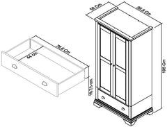 RHODES DOUBLE WARDROBE