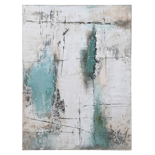 TEAL ABSTRACT PAINTING