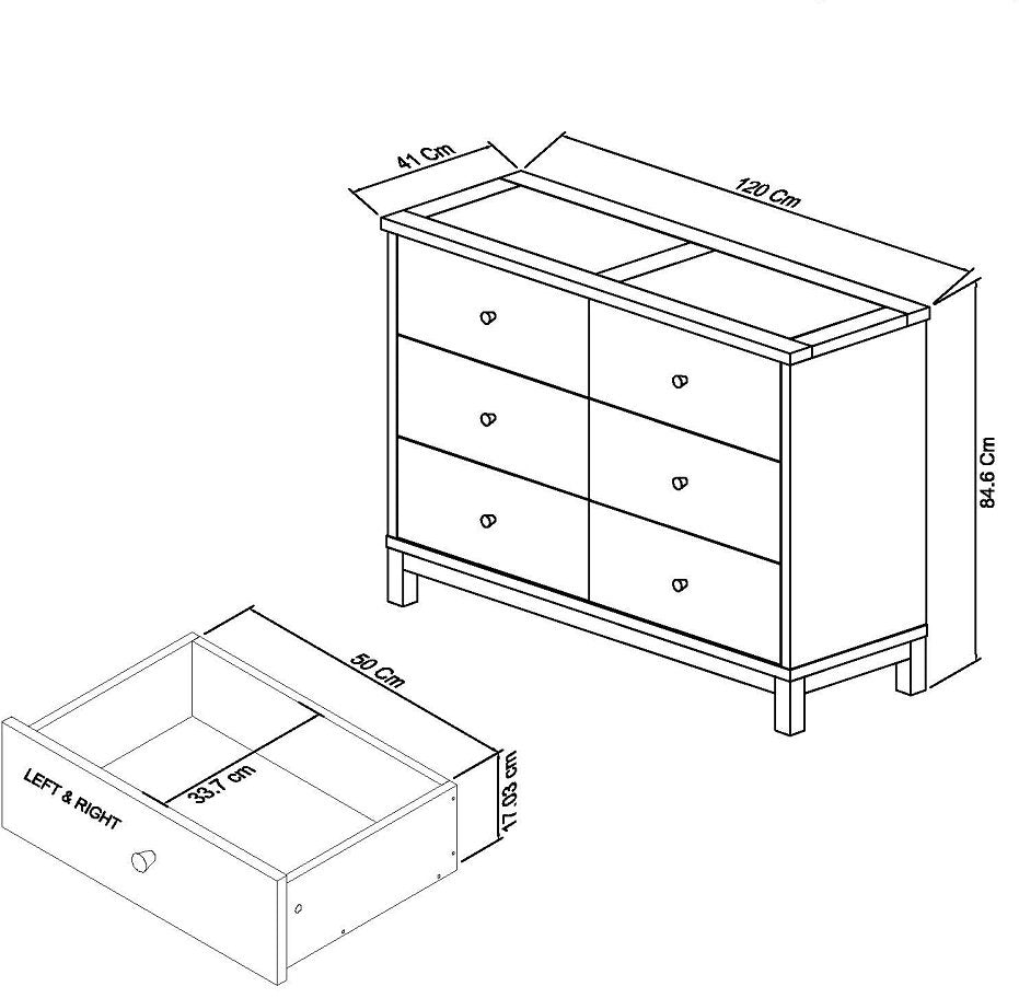 ODIN 6 DRAWER WIDE CHEST