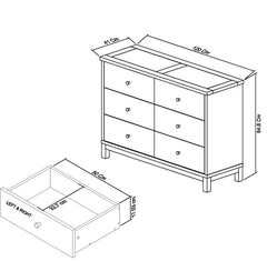 ODIN 6 DRAWER WIDE CHEST