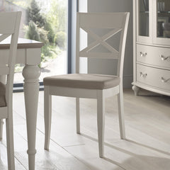 PHUKET X BACK CHAIR PEBBLE GREY FABRIC SEAT
